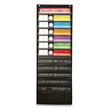 Carson-Dellosa Education Deluxe Scheduling Pocket Chart, 13 Pockets, 13 X 36, Black freeshipping - TVN Wholesale